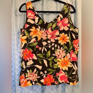 Justin Allen silk floral tank